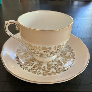 Stanley fine bone china | Pink & Gold tone floral cup and saucer set